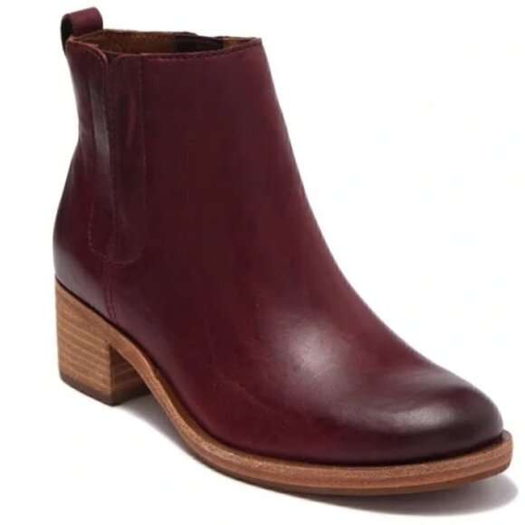 Kork Ease Burgundy Mindo Chelsea Ankle Boot Size 7.5 - Picture 1 of 11